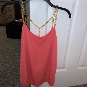 Chain silk top